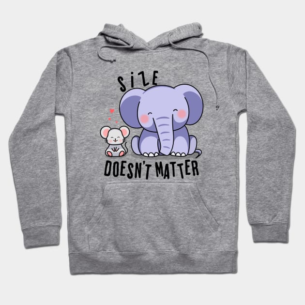 Adorable elephant and mouse - Funny animal T-shirt for kids Hoodie by Nine Tailed Cat